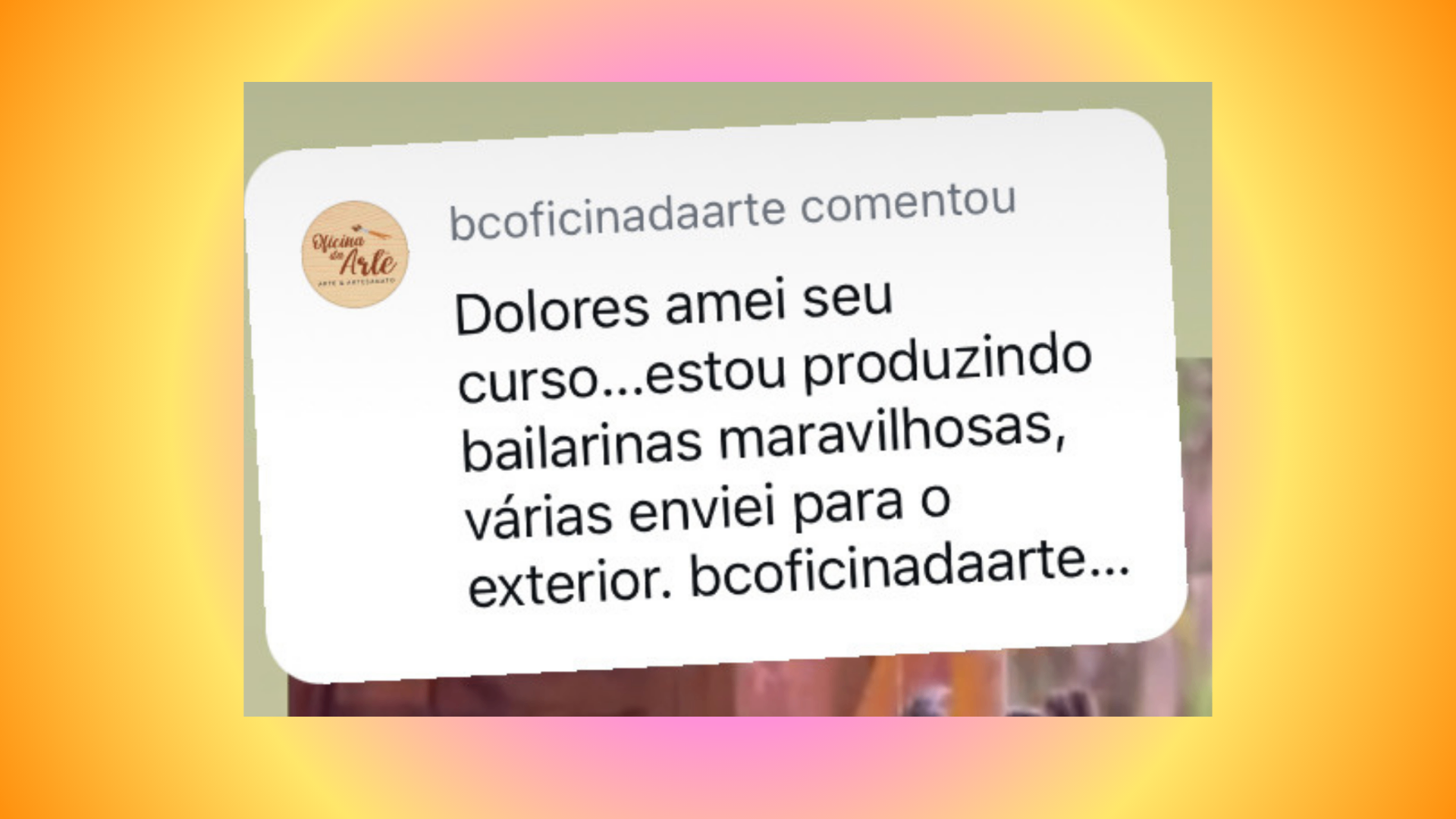 Depoimento de bcoficinadaarte